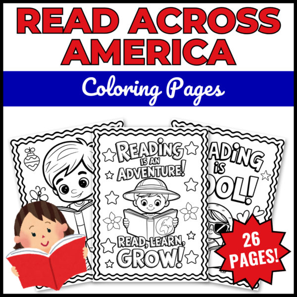 March Reading Across America Day Mega Bundle: Coloring Pages, Craft, and More! - Image 2
