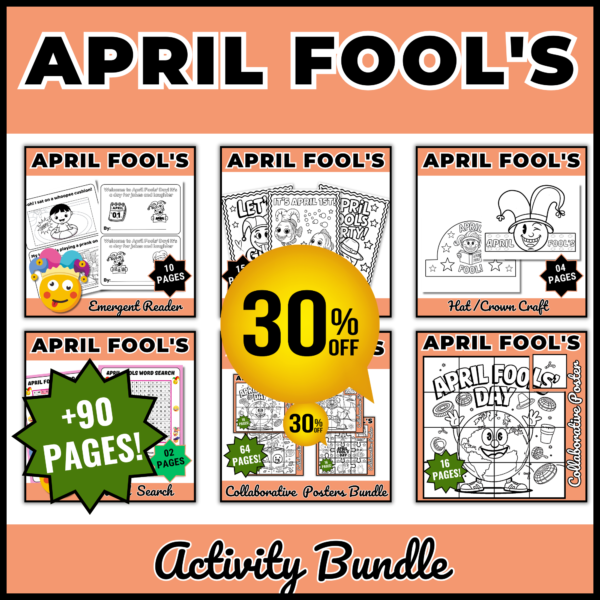 April Fool's Activity Bundle: Coloring Pages, Crafts, and More!