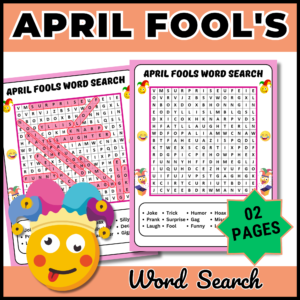 April Fools' Day Prank Activity: Fake Word Search, Unsolvable Word Search Spring