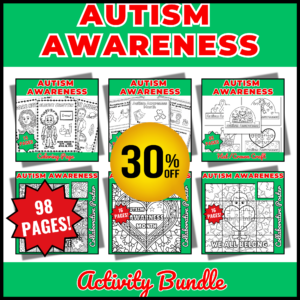April National Autism Awareness Month Activity Reading and Crafts Bundle