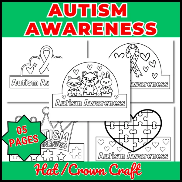 April National Autism Awareness Month Activity Reading and Crafts Bundle - Image 3