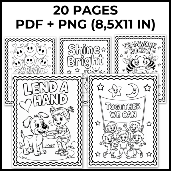 April National Volunteer Month Coloring Pages | Volunteer Week Coloring Sheets - Image 2