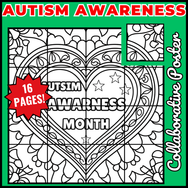 April National Autism Awareness Month Activity Reading and Crafts Bundle - Image 5
