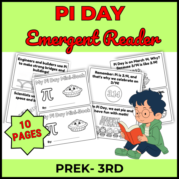 Happy Pi Day Mini-Book for Emergent Readers -March Reading Set