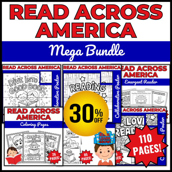 March Reading Across America Day Mega Bundle: Coloring Pages, Craft, and More!