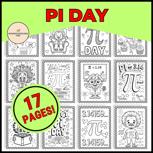 Pi Day Coloring Pages Worksheets Activity Pi Day Math Activities Bulletin Board - Image 2