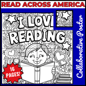 Read Across America Day: Collaborative Poster & Coloring Pages set 1