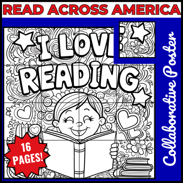 March Reading Across America Day Mega Bundle: Coloring Pages, Craft, and More! - Image 3