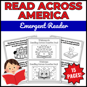 Reading Across America Day Mini-Book for Emergent Readers  Reading Month