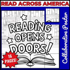 Read Across America Day: Collaborative Poster & Coloring Pages set 3