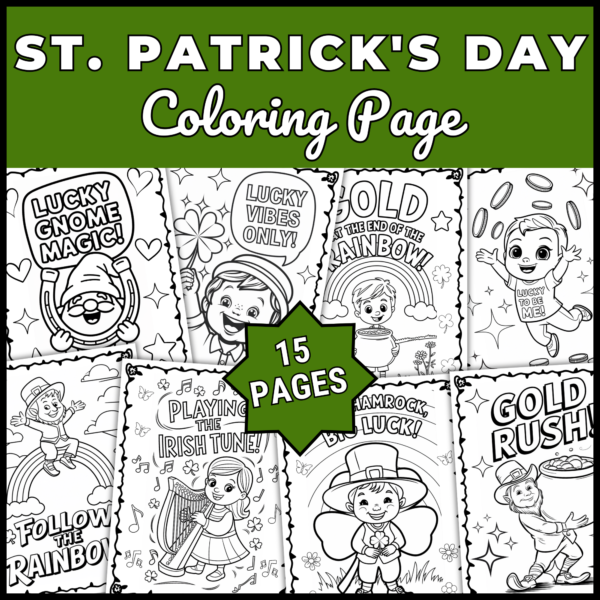 St. Patrick's Day Coloring Pages | St. Patty's & March Fun Activities | Spring
