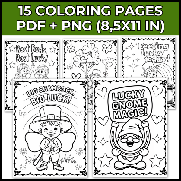 St. Patrick's Day Coloring Pages | St. Patty's & March Fun Activities | Spring - Image 2