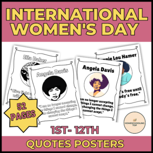 International Women's Day Quotes Posters | Black & White & Color Versions
