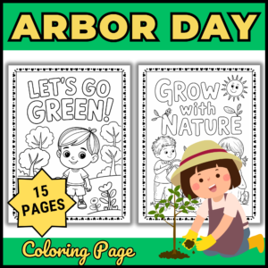 Arbor Day Coloring Pages | Earth Day Tree Planting Activities for Kids