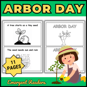 Arbor Day Mini Book for Emergent Readers | Life Cycle of a Tree