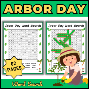 Arbor Day Word Search Puzzle | Nature Vocabulary Activity for PreK–3rd Grade