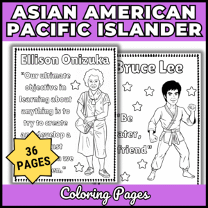 Asian American Pacific Islander Heritage Month Coloring Pages Famous People
