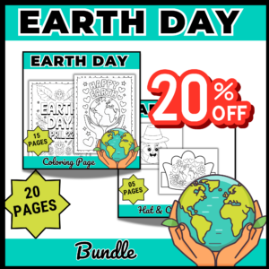 Earth Day Activities Bundle: Coloring/ Hat & Crown Template/ Protect the Planet