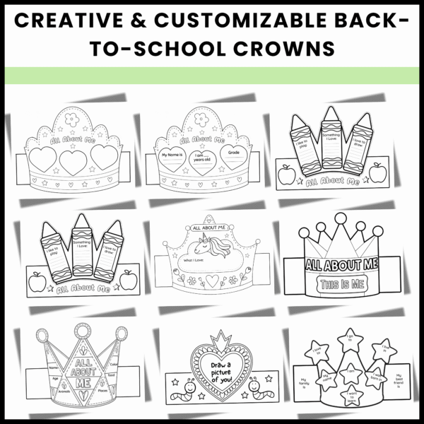 All About Me Crown Hat | Back to School Activity for Kids - Image 2