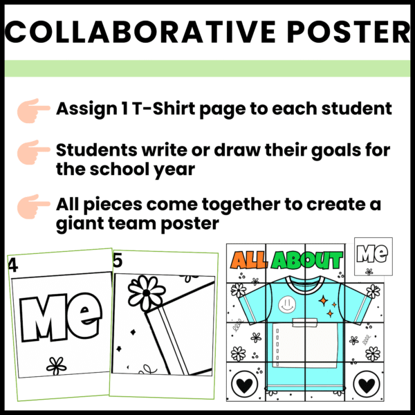 All About Me T-Shirt Craft & Writing Prompt Worksheets | Bulletin Board - Image 4