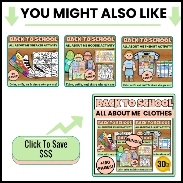 All About Me Coloring Pages for Preschool | First Week Activity - Image 4