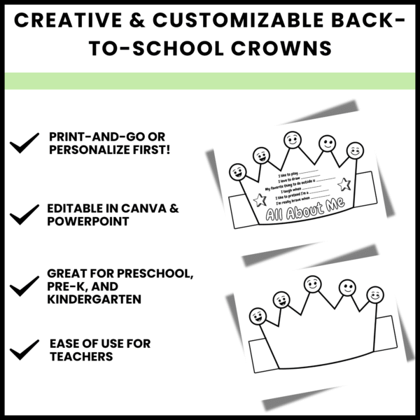 All About Me Crown Hat | Back to School Activity for Kids - Image 4